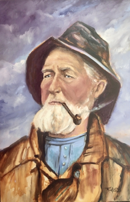 Robin Knox/The Old Ferryman derived from painting by German painter Harry Haerendel.